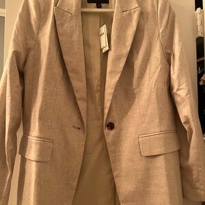 Banana republic linen blazer, tan